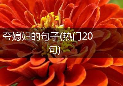 夸媳妇的句子(热门20句)