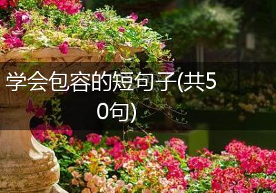 学会包容的短句子(共50句)