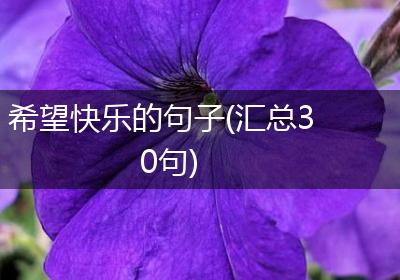 希望快乐的句子(汇总30句)