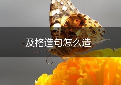及格造句怎么造