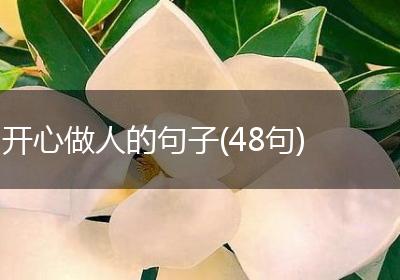 开心做人的句子(48句)