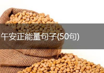 午安正能量句子(50句)
