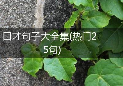 口才句子大全集(热门25句)