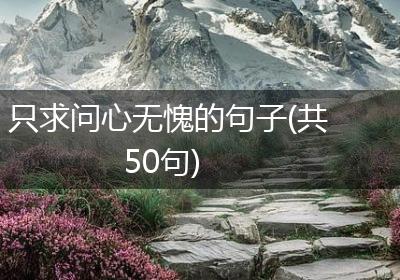 只求问心无愧的句子(共50句)