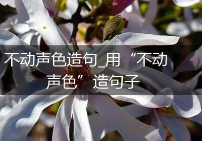 不动声色造句_用“不动声色”造句子
