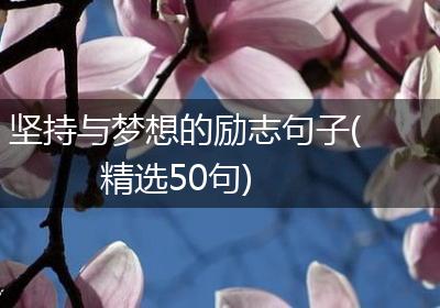 坚持与梦想的励志句子(精选50句)