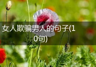 女人欺骗男人的句子(10句)