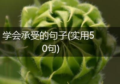 学会承受的句子(实用50句)