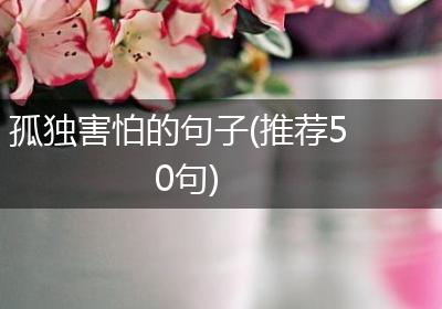孤独害怕的句子(推荐50句)