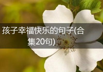 孩子幸福快乐的句子(合集20句)