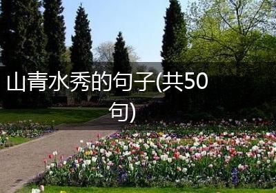 山青水秀的句子(共50句)