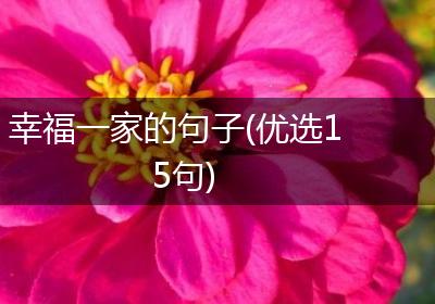 幸福一家的句子(优选15句)