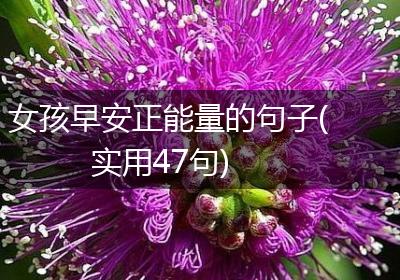 女孩早安正能量的句子(实用47句)