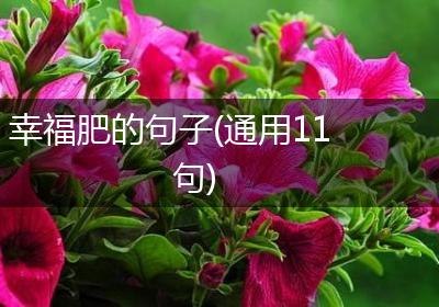 幸福肥的句子(通用11句)