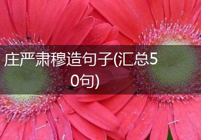 庄严肃穆造句子(汇总50句)