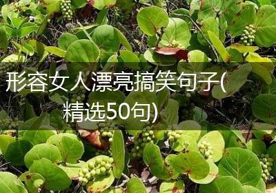 形容女人漂亮搞笑句子(精选50句)