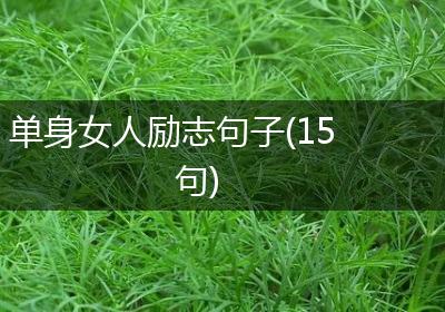 单身女人励志句子(15句)