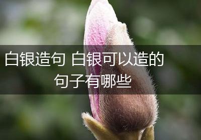 白银造句 白银可以造的句子有哪些