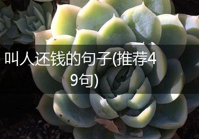 叫人还钱的句子(推荐49句)