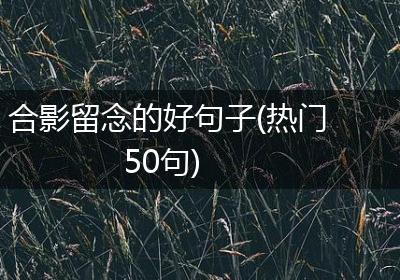 合影留念的好句子(热门50句)