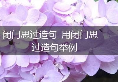 闭门思过造句_用闭门思过造句举例