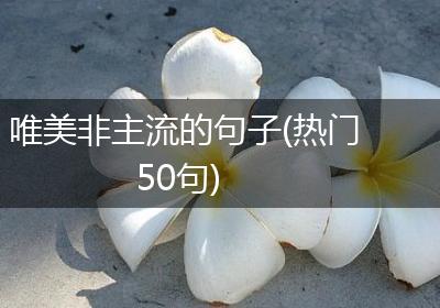 唯美非主流的句子(热门50句)