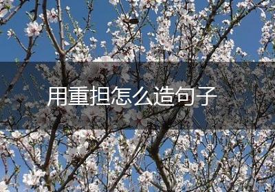 用重担怎么造句子