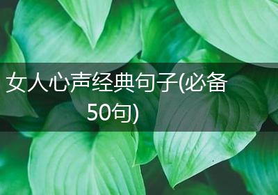 女人心声经典句子(必备50句)
