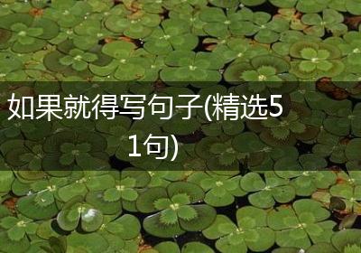 如果就得写句子(精选51句)