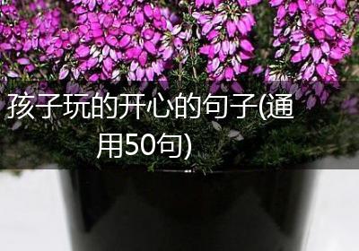 孩子玩的开心的句子(通用50句)