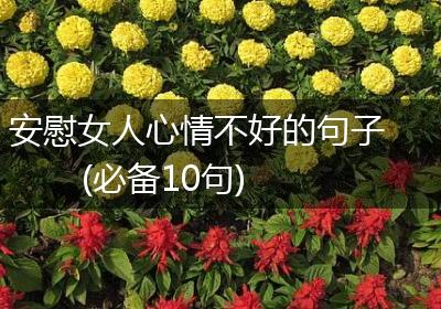 安慰女人心情不好的句子(必备10句)