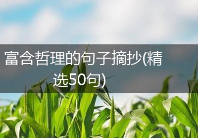 富含哲理的句子摘抄(精选50句)
