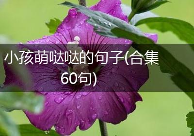 小孩萌哒哒的句子(合集60句)