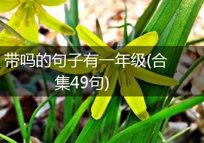 带吗的句子有一年级(合集49句)