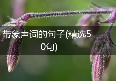 带象声词的句子(精选50句)