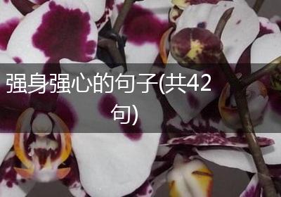 强身强心的句子(共42句)