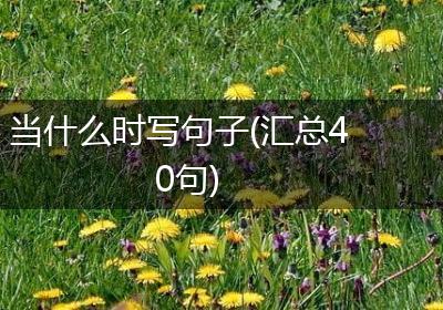 当什么时写句子(汇总40句)