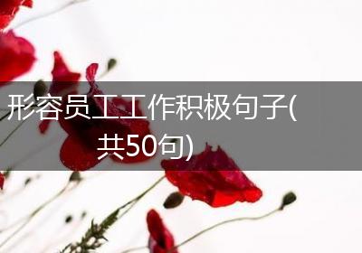 形容员工工作积极句子(共50句)