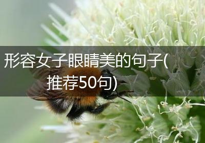 形容女子眼睛美的句子(推荐50句)