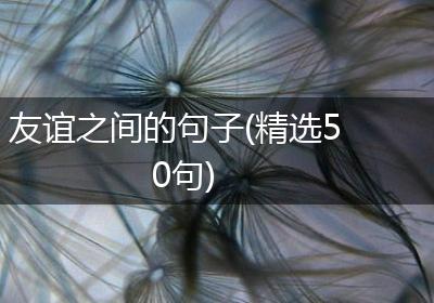 友谊之间的句子(精选50句)