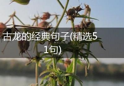 古龙的经典句子(精选51句)
