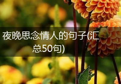 夜晚思念情人的句子(汇总50句)