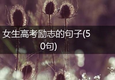 女生高考励志的句子(50句)