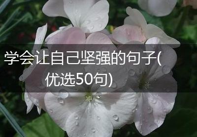 学会让自己坚强的句子(优选50句)