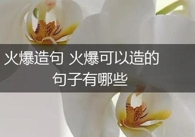 火爆造句 火爆可以造的句子有哪些
