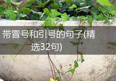 带冒号和引号的句子(精选32句)