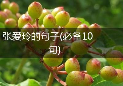 张爱玲的句子(必备10句)