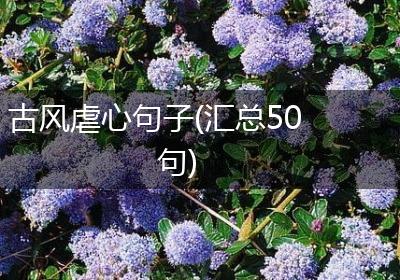 古风虐心句子(汇总50句)