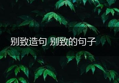 别致造句 别致的句子