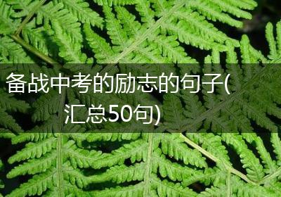 备战中考的励志的句子(汇总50句)